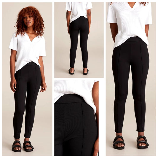 Black Slim-Fit Ankle Pants
